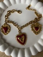 BRACELET COEURS ACIER INOXYDABLE