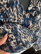 BLOUSE LEOPARD BLEU MARINE TU34/42