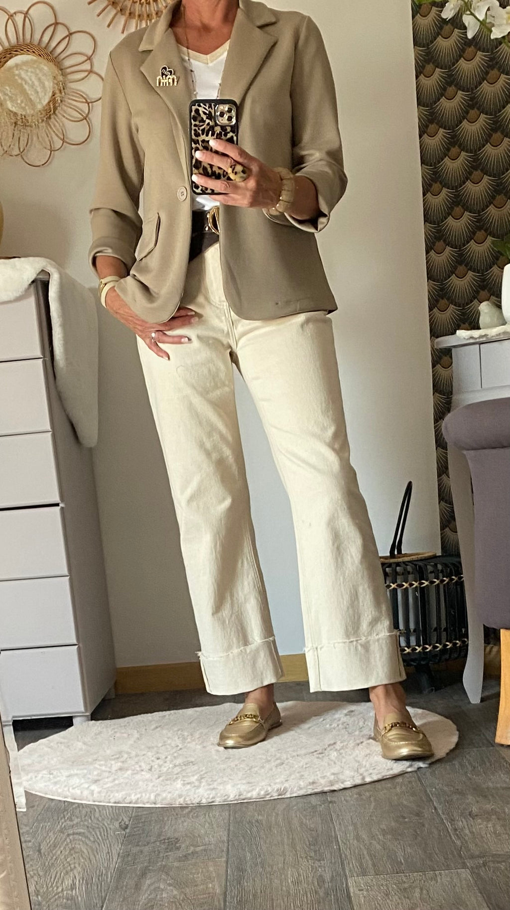 VESTE BLAZER SOLEIL MIN BEIGE 36/42