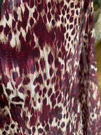 BLOUSE LEOPARD BORDEAUX  TU34/42