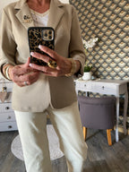 VESTE BLAZER SOLEIL MIN BEIGE 36/42