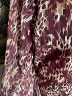 BLOUSE LEOPARD BORDEAUX  TU34/42