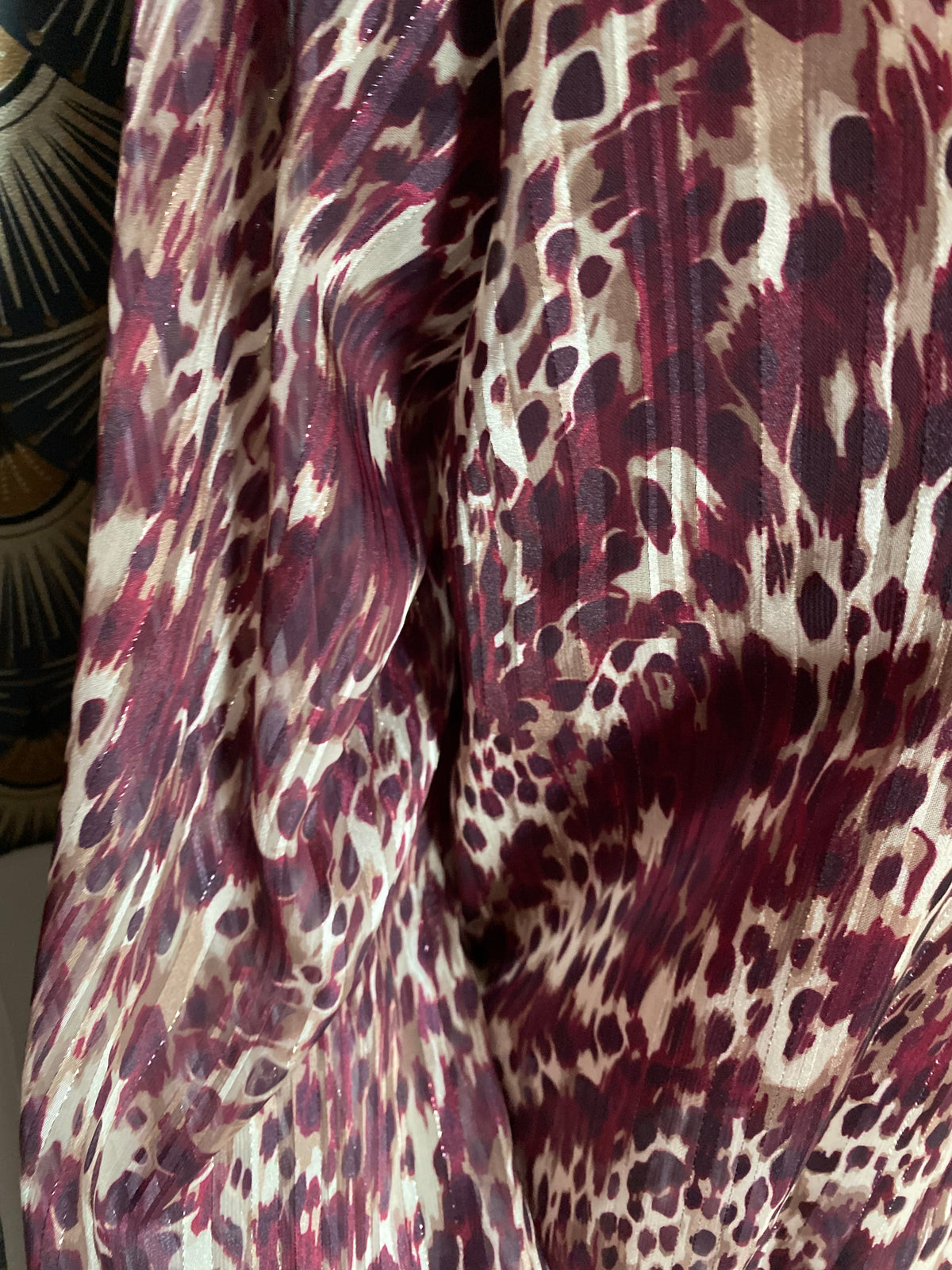 BLOUSE LEOPARD BORDEAUX  TU34/42