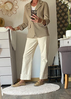 VESTE BLAZER SOLEIL MIN BEIGE 36/42