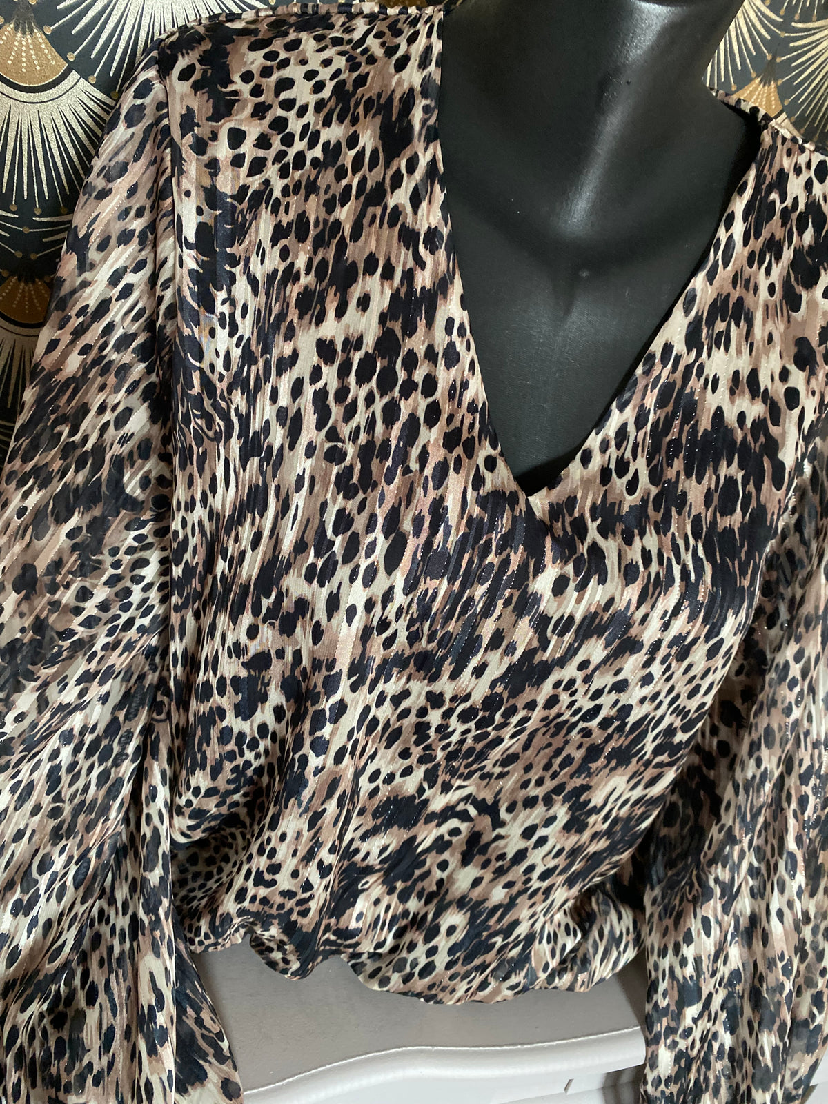 BLOUSE LEOPARD CAMEL   TU34/42