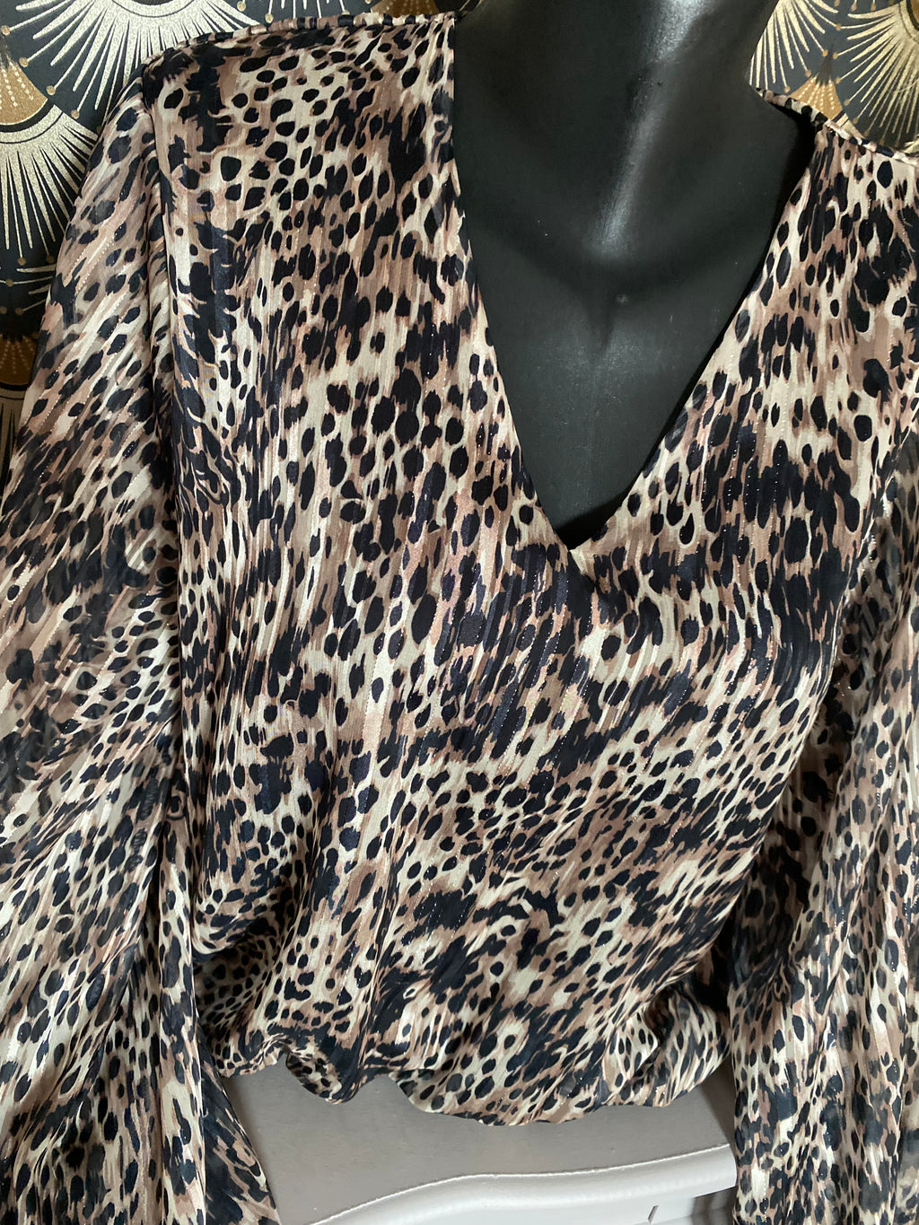 BLOUSE LEOPARD CAMEL   TU34/42