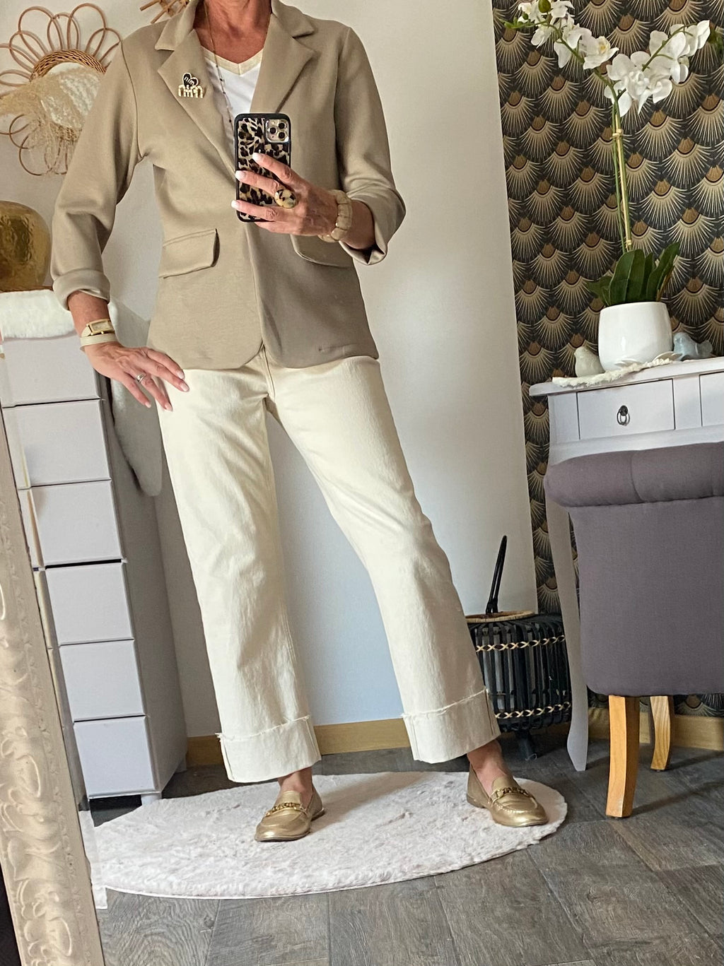 VESTE BLAZER SOLEIL MIN BEIGE 36/42