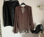 JUPE DROITE SIMILI CUIR  TAILLES : S/ M OU L