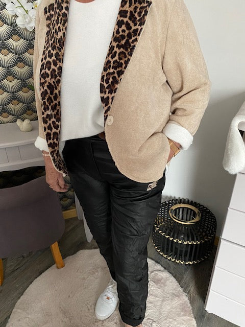 PANTALON HUILE NOIR   COLLECTION BELLE TAILLE  42/44