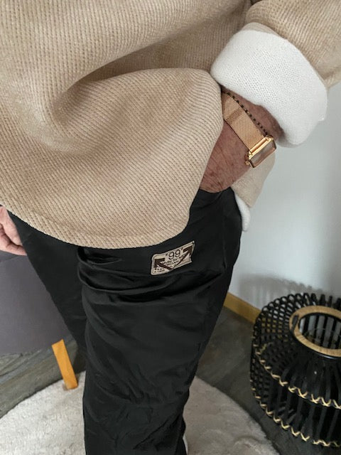 PANTALON HUILE NOIR   COLLECTION BELLE TAILLE  42/44