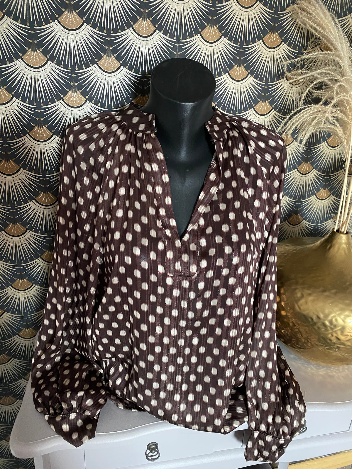 BLOUSE FLUIDE CHOC A POIS  TU 38/44 PETIT 46