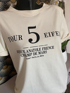 TEE SHIRT TOUR 5  36/42    ECRU