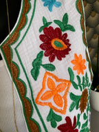 GILET BRODE BLANC  VERT GUCCI     34/42