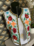 GILET BRODE BLANC  VERT GUCCI     34/42