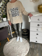 PANTALON HUILE ARGENT  COLLECTION BELLE TAILLE  42/44