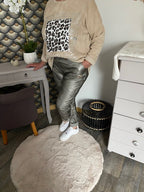 HAUT VELOUR BEIGE   COLLECTION BELLE TAILLE   44/48  petit 50