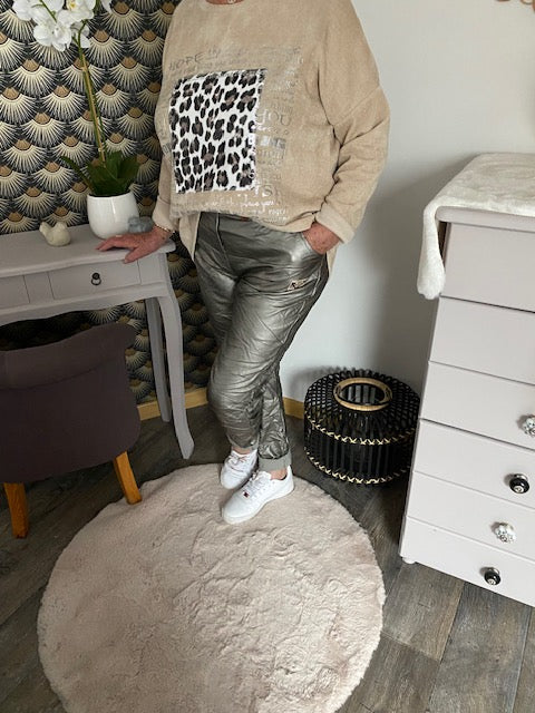 HAUT VELOUR BEIGE   COLLECTION BELLE TAILLE   44/48  petit 50