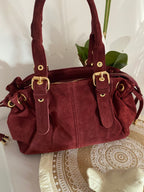 SAC A MAIN BORDEAUX  CUIR