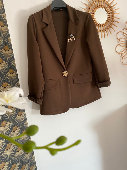 VESTE BLAZER SOLEIL MIN CHOCOLAT  36/42