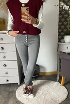 PANTALON JEAN GRIS    XS/S/M/L/XL/XXL