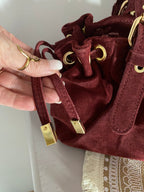 SAC A MAIN BORDEAUX  CUIR