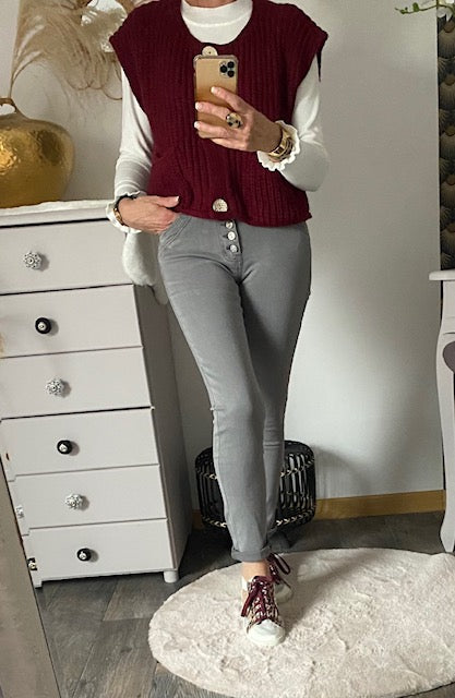 PANTALON JEAN GRIS    XS/S/M/L/XL/XXL