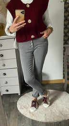 PANTALON JEAN GRIS    XS/S/M/L/XL/XXL