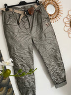 PANTALON HUILE ARGENT  COLLECTION BELLE TAILLE  42/44