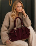 SAC A MAIN BORDEAUX  CUIR