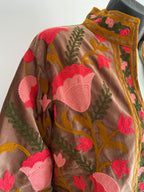 VESTE VELOURS BRODEE  CHOCO   TU 36/42