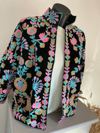 VESTE VELOURS BRODEE NOIRE   TU 36/42