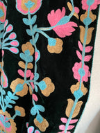 VESTE VELOURS BRODEE NOIRE   TU 36/42