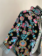 VESTE VELOURS BRODEE NOIRE   TU 36/42