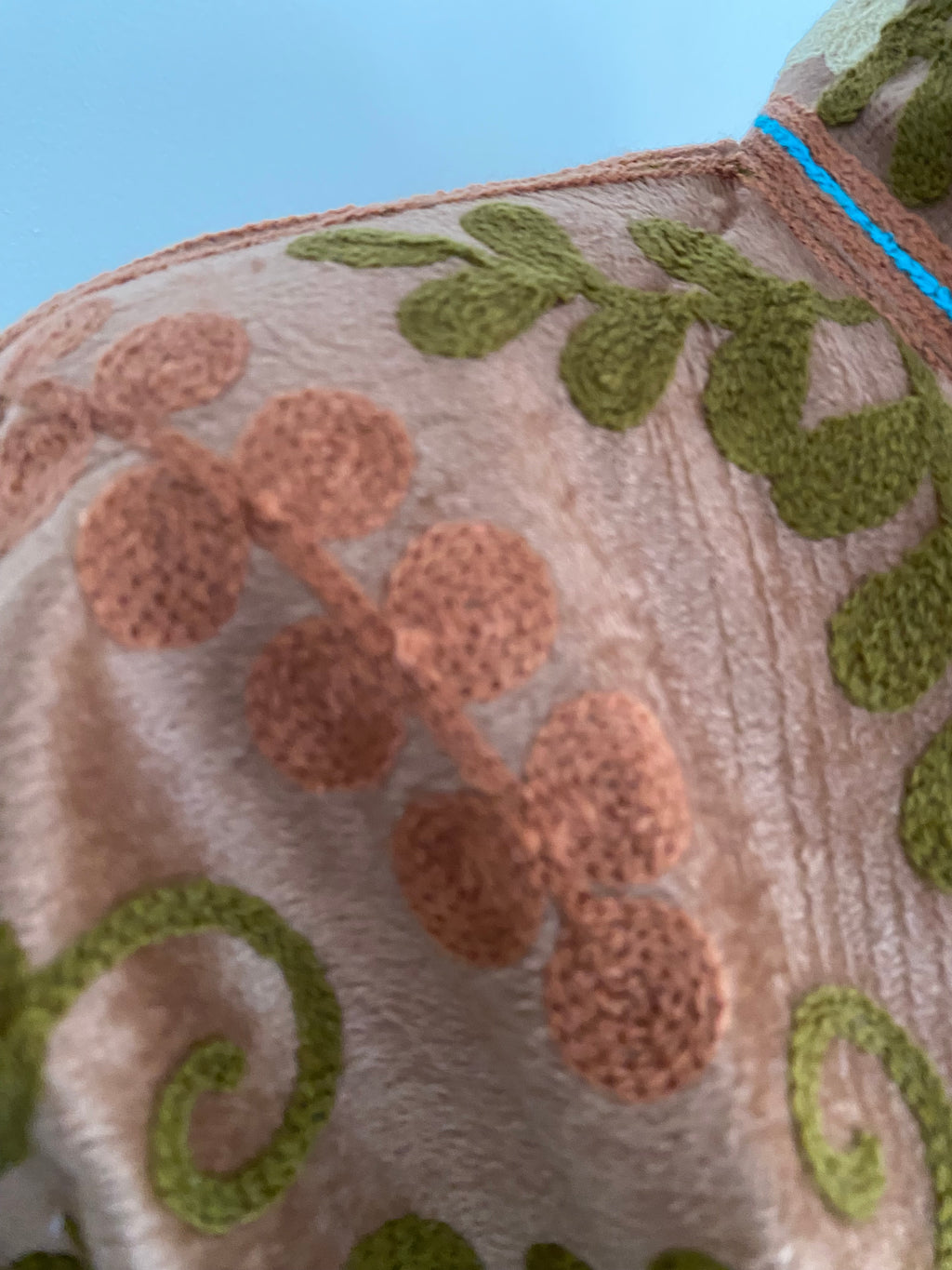 VESTE VELOURS BRODEE  CAMEL   TU 36/42