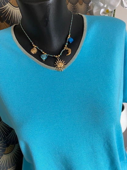 TOP DIAMON  BLEU TURQUOISE     38/44