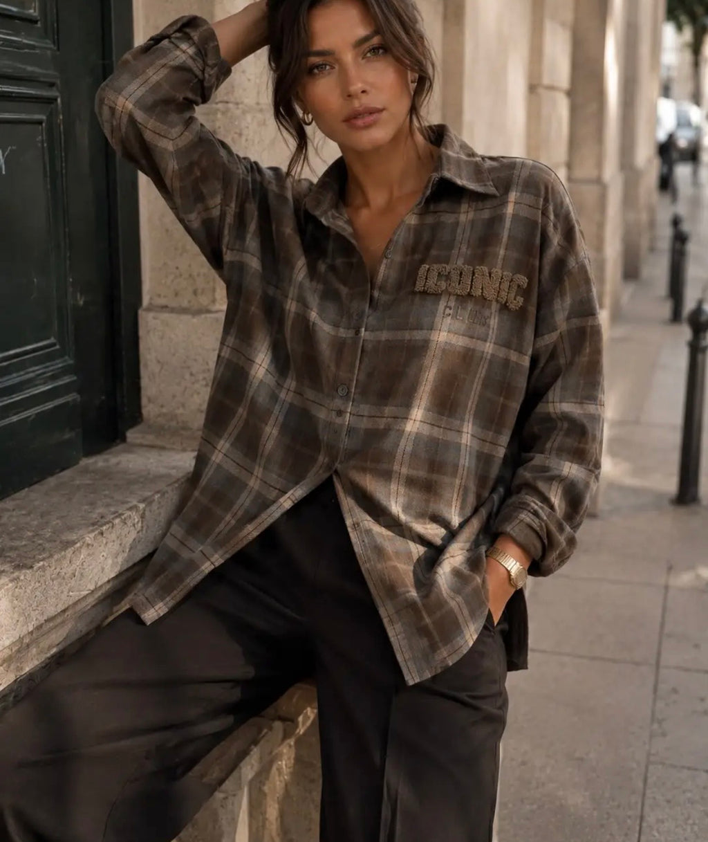 CHEMISE ICONIC  CHOCO TAILLES S/M OU M/L