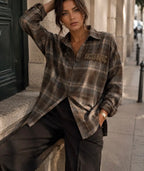 CHEMISE ICONIC  CHOCO TAILLES S/M OU M/L