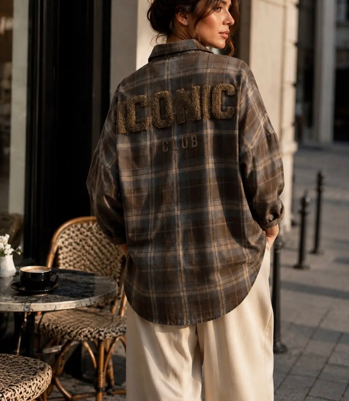 CHEMISE ICONIC  CHOCO TAILLES S/M OU M/L