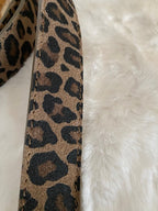 CEINTURE CUIR DAIM  LEOPARD     S/M  OU M/L