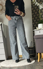 JEAN GRIS BOUTONNAGE ASYMETRIQUE  34/36/38/40/42