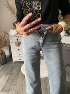 JEAN GRIS BOUTONNAGE ASYMETRIQUE  34/36/38/40/42