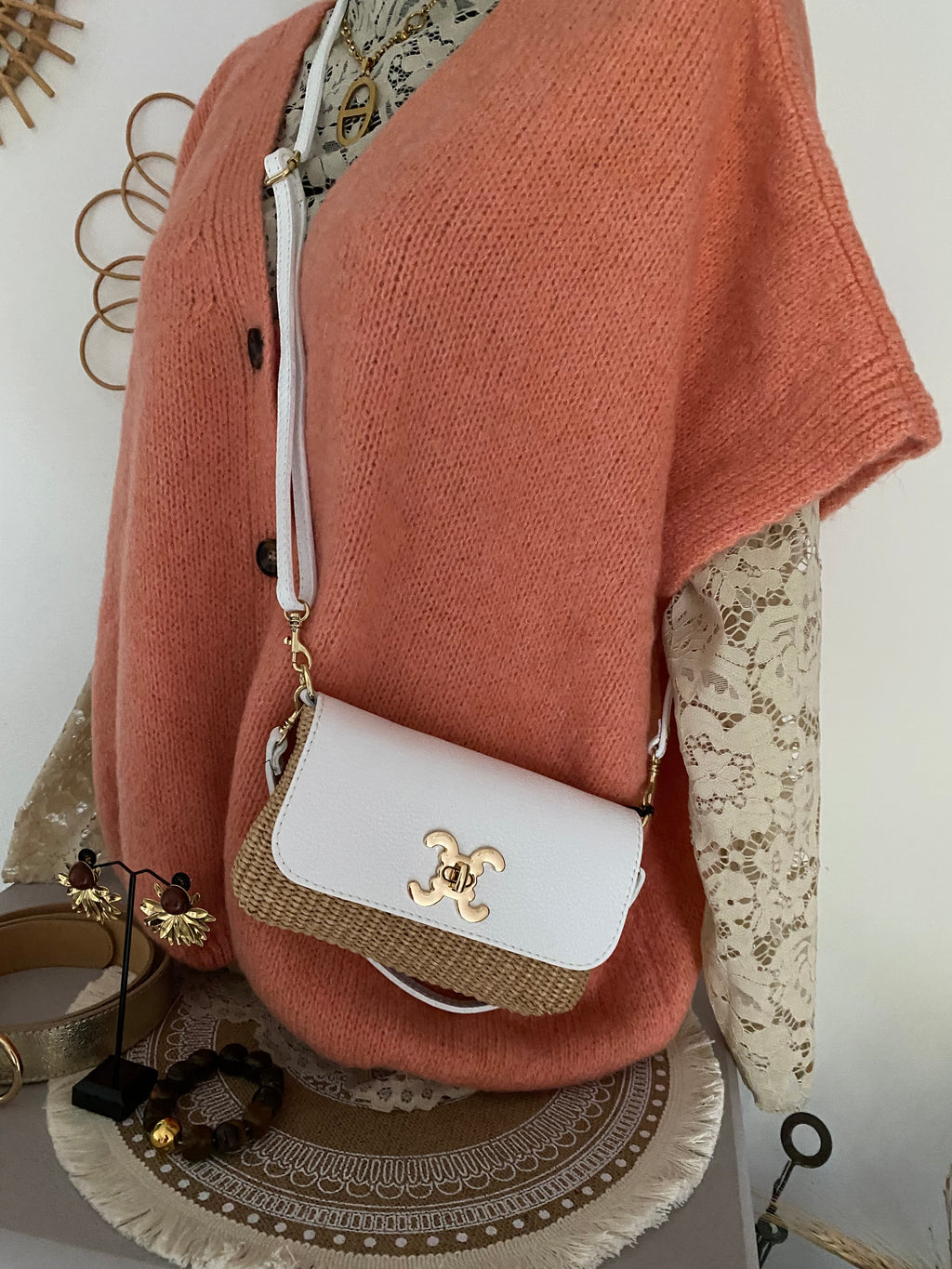 SAC CUIR C  BLANC