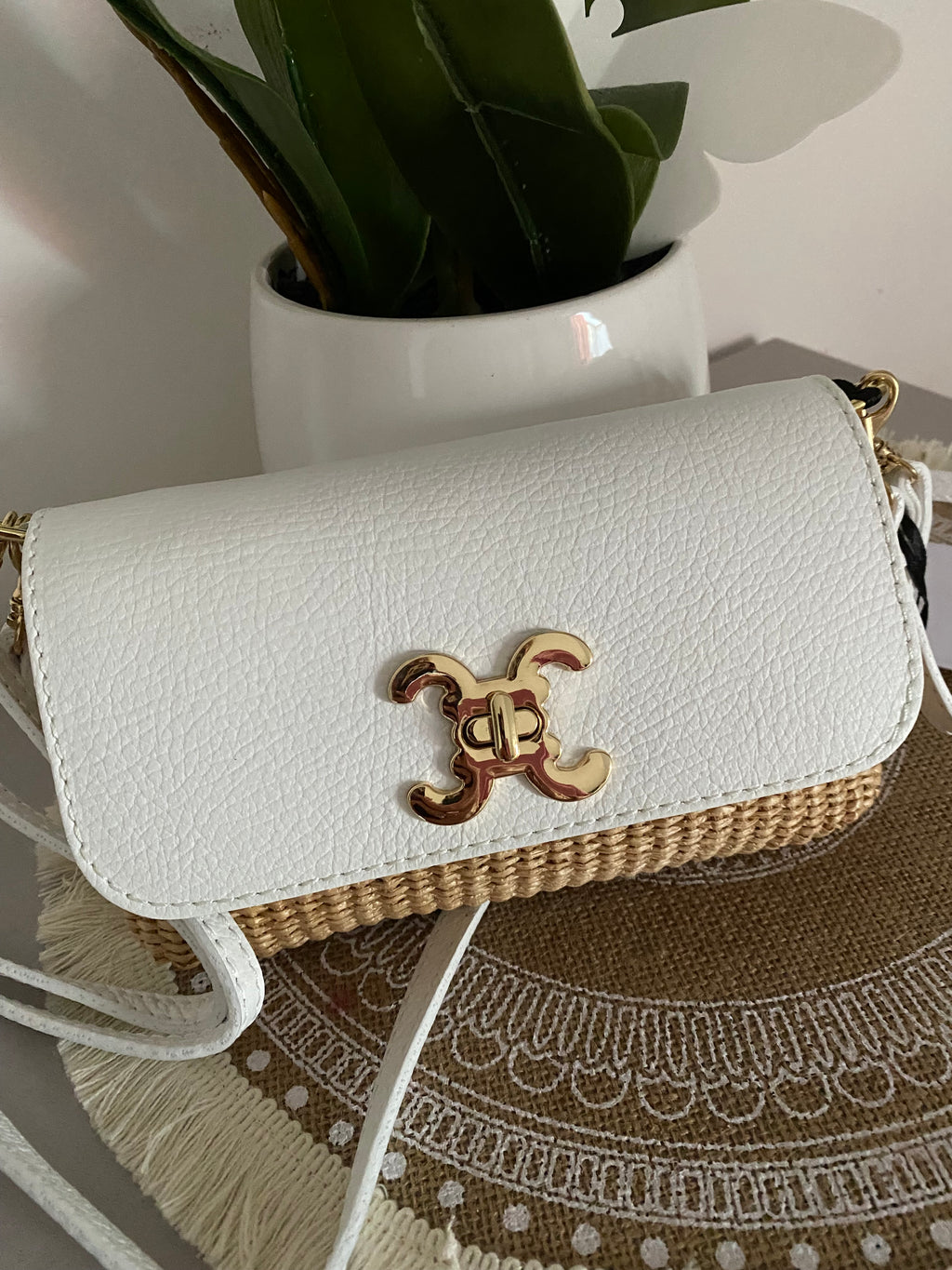 SAC CUIR C  BLANC