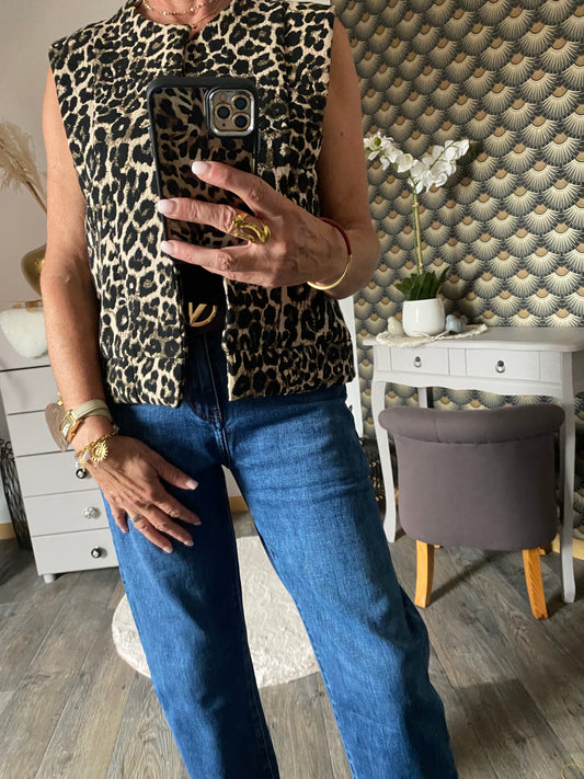 GILET LEOPARD LOVIKA   TU 36/42