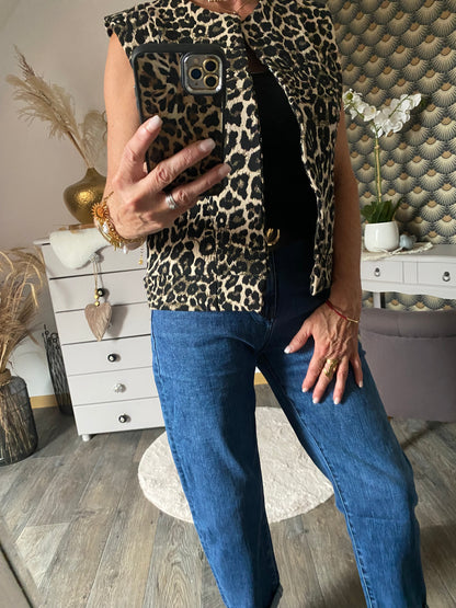 GILET LEOPARD LOVIKA   TU 36/42