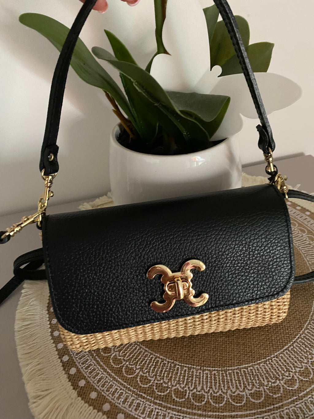 SAC CUIR C  NOIR