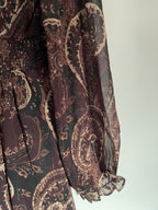 ROBE CINDY DOUBLEE BORDEAUX  TAILLE S/M/L