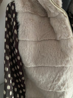 GILET FAUSSE FOURURE BEIGE    TU 36/42 PETIT 44