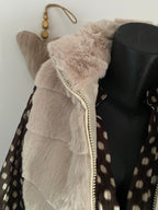 GILET FAUSSE FOURURE BEIGE    TU 36/42 PETIT 44