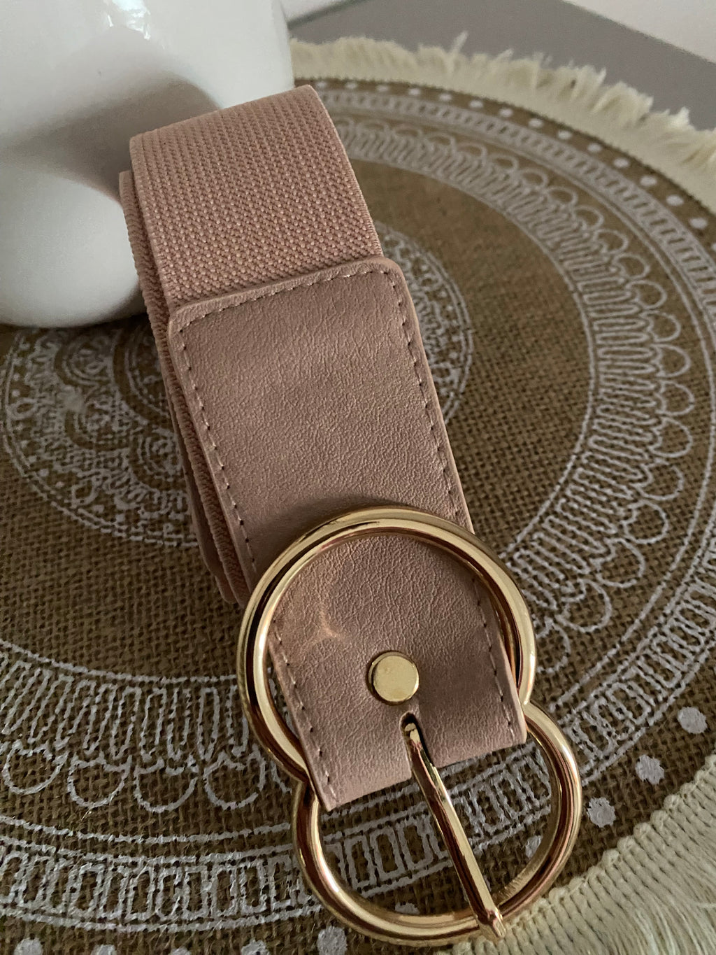 CEINTURE ELASTIQUE ROSE TU 36/48